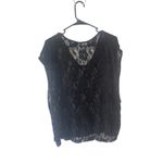 Tvik Womens Size Small Black Lace Floral Swimwear Cover Photo 3