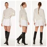 Aritzia  Babaton Hathaway Pleated Tennis Skirt in White Size 2 Photo 2