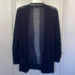 Sigrid Olsen  Navy Blue Linen Blend Open Front Cardigan Medium Photo 1