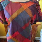 Ms. Paquette vintage block print jewel colored 2 piece pocket skirt set. Size L. Blue Size L Photo 1