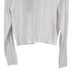 T Tahari  White Eden Sweater Cardigan size Large Long Sleeve Mesh Knit Photo 6