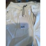 Kylie Crop Jeans with Rollup Cuff in White, A28 White Size 31 Photo 6
