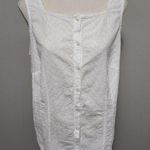Dress Barn white embroidered sleeveless button down size 14/16W Photo 0
