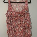 LC Lauren Conrad Lauren Conrad women’s floral Ruffle Tank Top size xl Photo 0