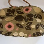 Gap PINK/PEACH/TAN/BROWN CANVAS BAG VEGAN LEATHER HANDLES ADORABLE PRELOVED Photo 2