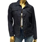 Laura Ashley Women's Black Studded Jean Denim Jacket Size S Photo 0