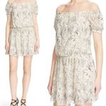 Alice + Olivia Janell Lace Mini Off the Shoulder 100% Silk Dress Sz 0 Photo 2
