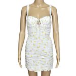 For Love & Lemons  Celia Floral Mini Dress, White/Yellow, XS Photo 4