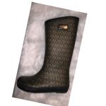 MoovBoot Knee High Sheepskin Rain Wellington Boots Brown Size 7 Photo 1