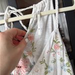 Anthropologie By  embroidered tank top blouse floral asymmetrical vneck boho Photo 5