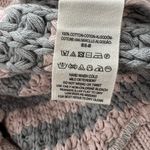 Free People At the Beach Gray Pink Striped Chunky Pullover Sweater NWT SZ M Photo 3