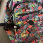 Kipling ‎ Challenger Colorful Splatter Paint Bookbag/ Backpack Photo 1