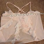 Victoria's Secret  pink flowy sheer cop top size small Photo 12