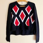 Rue 21 Black & Red Argyle Sweater Photo 0