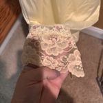 Vintage Sears Yellow Satin Full Slip Lace Trim Size 36 Adjustable Straps Photo 3