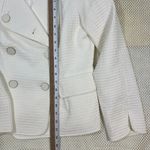 Talbots EUC White Waffle Weave Double Breasted Blazer Jacket Women's Size 6 Photo 10