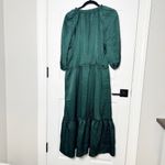 Draper James ‎ XL Martina Midi Dress Hammered Satin Emerald Green Photo 7