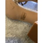 Lulus Shoes Womens Size 8.5 Block Heel Sandals Crystal Embellished Dressy Bridal Photo 4