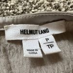 Helmut Lang  light gray silk &  leather sleeveless top size P Photo 6