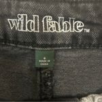Wild Fable Black Denim Skirt Womens Size 6 Raw Hem Mini Coastal Cowgirl Western Photo 3