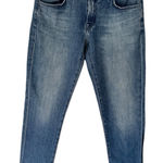 J Brand  Sadey Slim Straight Jeans In Naive Wash Size 25 Raw Hem Stretchy Crop Photo 0