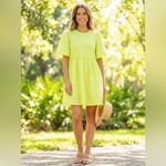 A New Day  Lime Green Summer Mini Dress size L Photo 7