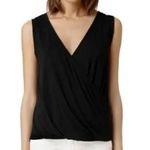 Armani Collezioni  Black Sleeveless Wrap Blouse Photo 0