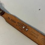 Leegin 1990 USA Brown Genuine Leather Animal Studded Western Belt Size Small Photo 5