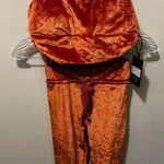 NWT Lanston sport copper velvet two piece set jogger bra sz XS Orange Photo 0