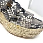 Michael Kors  Brown Gray Snake Print Sofia Espadrille Wedge Platform High Heels Photo 3