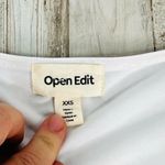 Open Edit Women's White V-Neck Blouse Ruched Tie Front Casual Size XXS Photo 5