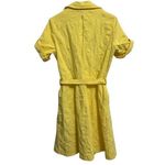 Liz Claiborne Vintage  Yellow Belted Shirt Dress‎ Midi Career Workwear Chic SZ 12 Photo 2
