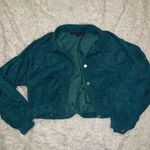 HYFVE  Green / Blue Cropped Ribbed Shacket / Shirt / Jacket size Large Photo 1