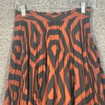 Anthropologie Geometric Pleated Midi Skirt XS Brown Black Photo 1