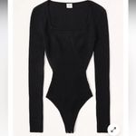 Abercrombie & Fitch Abercrombie and Fits square neck long sleeve black bodysuit Photo 5