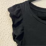 Z Supply  Black Blakely Slub Ruffle Sleeveless Midi Dress size small Photo 10