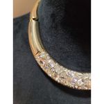 Women's Gold Crystal Statement Choker Necklace With Lobster Clasp Jewelry Photo 4