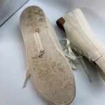 Lucky Luika Knit Sneakers Women's Size 8M Beige Tan Leather‎ Trim Slip On Photo 10