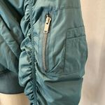 Urban Outfitters BDG Teal Bomber Jacket scrunched sleeves oversized NWT SIZE XS Photo 5