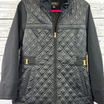 Jones New York Women's Quilted Jacket S Black with Gold Accents Photo 0