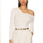 Susana Monaco NWT Gathered Top in Blanched Almond Size M Photo 0