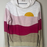 Faherty  Hoodie Sun and Wave Organic Cotton Sweatshirt Womens Size Large Photo 0
