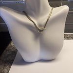 Signed Napier Gold Tone Chain Costume Necklace Silver & Gold Tone Circles Photo 0