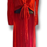 Venus  buttoned tie front high low maxi shirt Photo 0