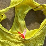 Victoria's Secret Victoria’s Secret Highlighter Yellow Neon Crochet Side Tie Bikini Bottoms SMALL Photo 4