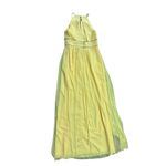 NEW Jenny Packham Lux Chiffon Halter Bridesmaid Gown with Beaded Trim Lemon Drop Yellow Size 10 Photo 8