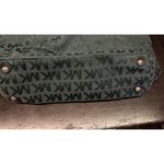 Michael Kors Tote Bag Womens Large Blue MK Monogram Shoulder Purse Handbag Zip Photo 8