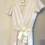 Fraiche By J Belted White Faux Wrap Belted Dress Women’s Size S Photo 5