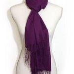 Purple Fringe Long Rectangle Scarf Shawl Wrap New Photo 0
