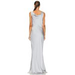 Norma Kamali Maria Gown in Silver Small New Womens Long Maxi grey dress Photo 1